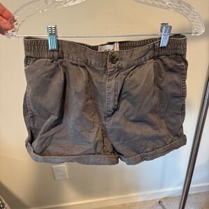 BDG Urban Outfitters Gray High Waisted Cotton Chino Shorts Cuffed Size S